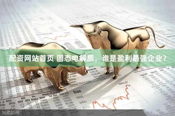 配资网站首页 固态电解质，谁是盈利最强企业？